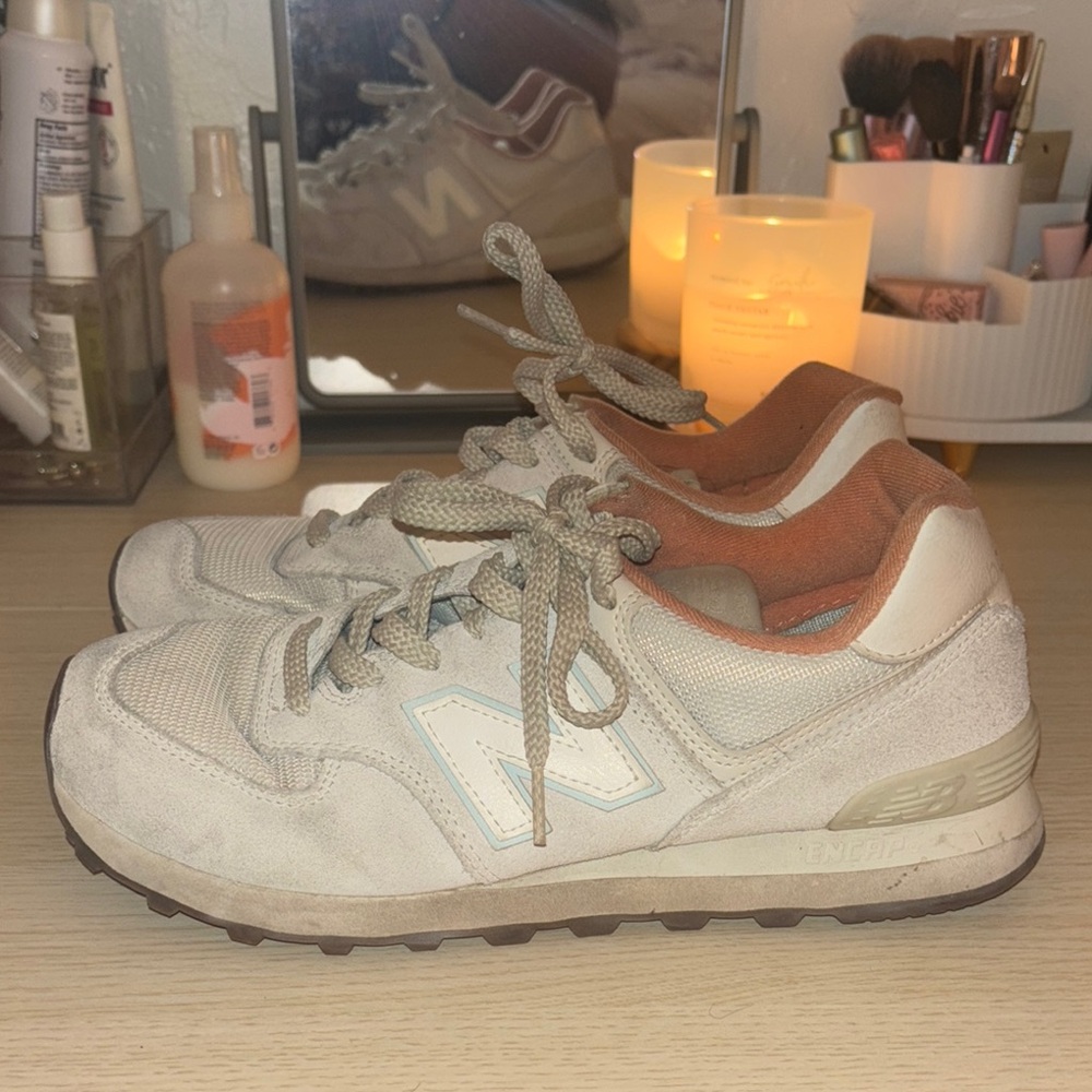New Balance Women's Athletic Shoes - Cream and Tan